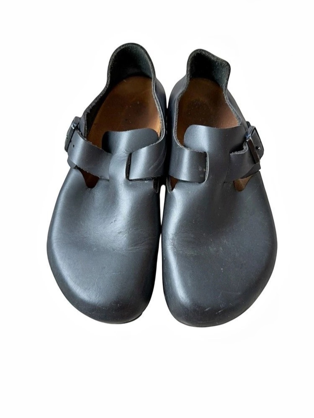 Birkenstock London Black Leather Buckle Strap Clogs Women’s EU 39 US 8 Men’s 6